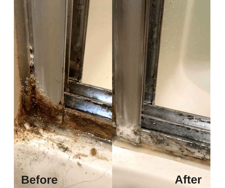 Shower Doors Before and After #cleanshowerdoors