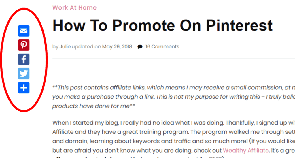 Screenshot of How To Promote on Pinterest with Add To Any Share plugin